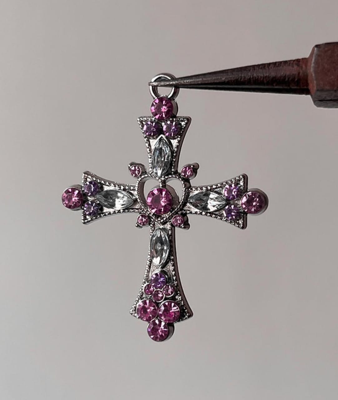 Embedded Cross Pendent