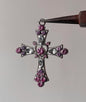 Embedded Cross Pendent