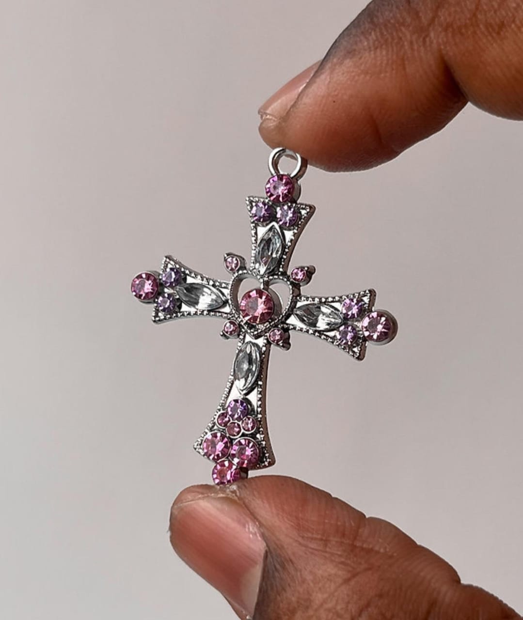 Embedded Cross Pendent